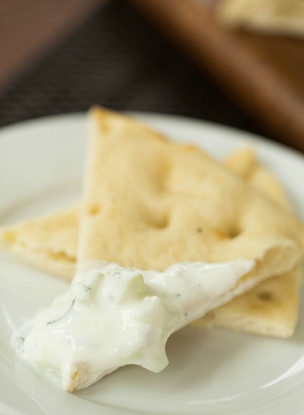 Tzatziki Sauce Recipe on @browneyedbaker :: www.browneyedbaker.com