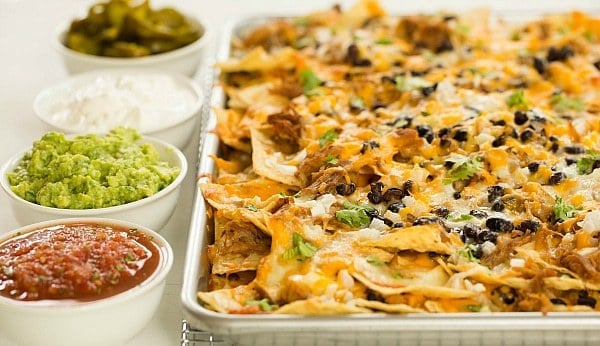 Ultimate Nachos with Beer-Braised Carnitas by @browneyedbaker :: www.browneyedbaker.com