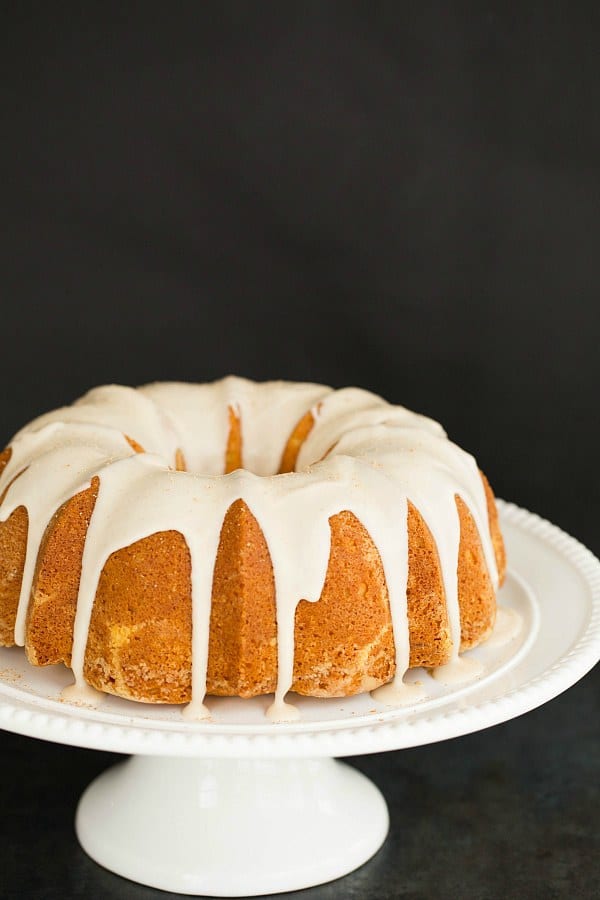 Eggnog Bundt Cake with Rum Icing by @browneyedbaker :: www.browneyedbaker.com