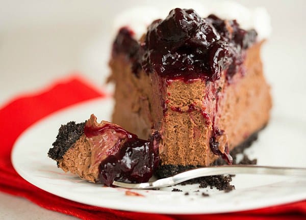 Black Forest Cheesecake by @browneyedbaker :: www.browneyedbaker.com