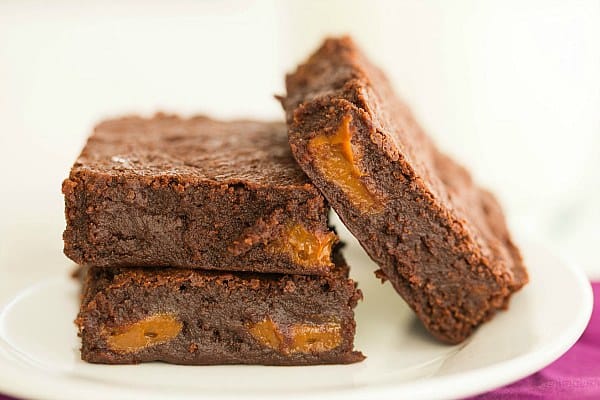Dulce de Leche Brownies by @browneyedbaker :: www.browneyedbaker.com