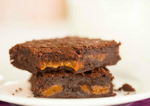 Dulce de Leche Brownies by @browneyedbaker :: www.browneyedbaker.com