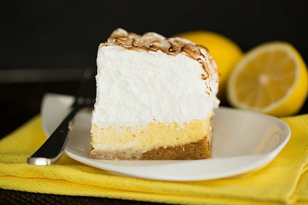 Sky-High Lemon Meringue Bars by @browneyedbaker :: www.browneyedbaker.com