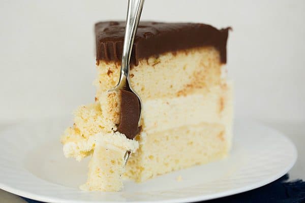 Double Vanilla Ice Cream Cake | browneyedbaker.com #recipe