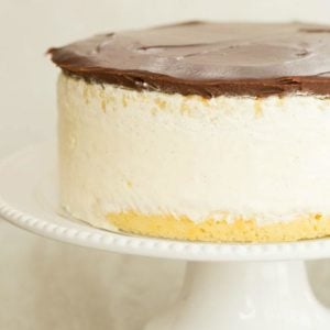 Double Vanilla Ice Cream Cake | browneyedbaker.com #recipe