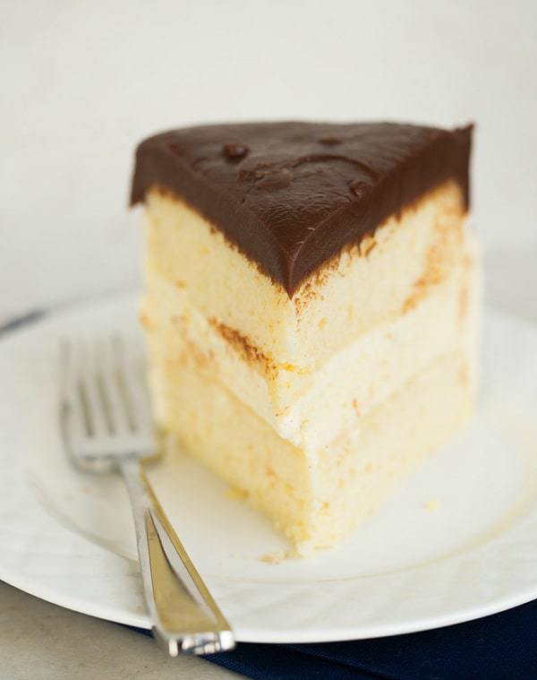 Double Vanilla Ice Cream Cake | browneyedbaker.com #recipe