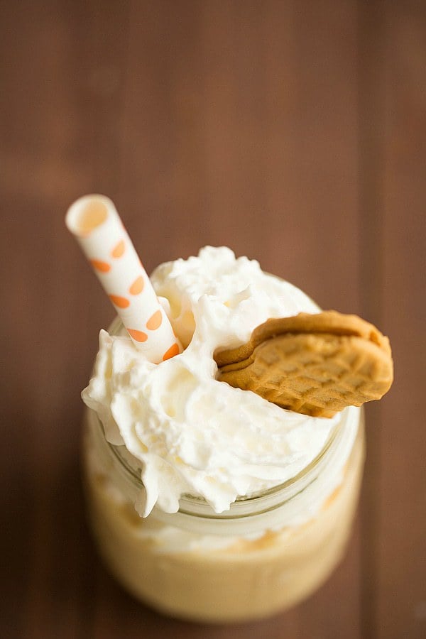 Fluffernutter Milkshake | browneyedbaker.com #recipe