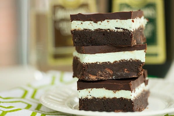 Grasshopper Brownies | browneyedbaker.com #recipe #StPatricksDay
