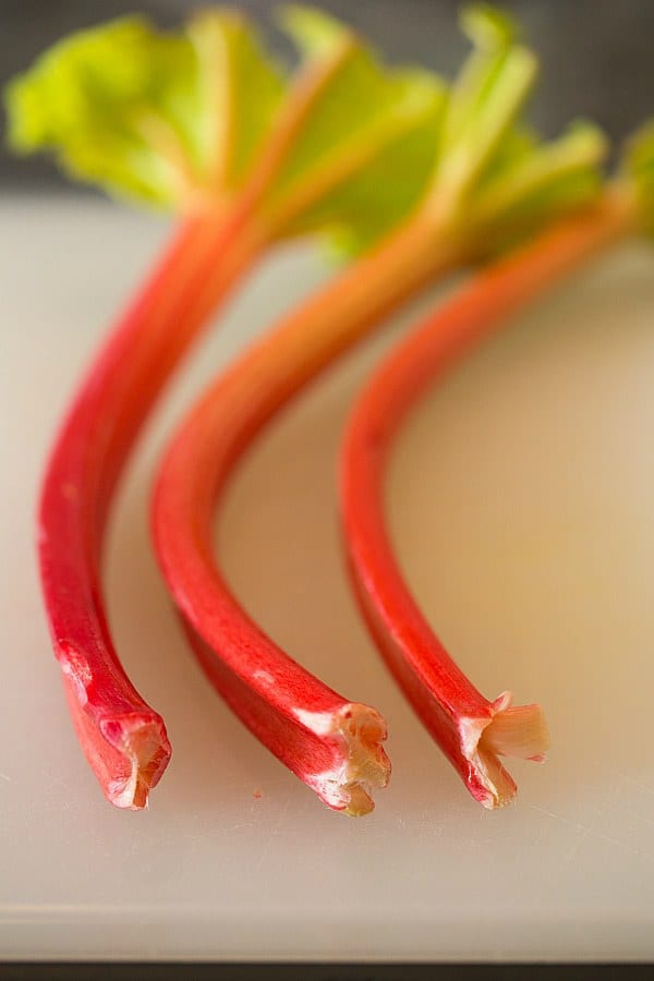 Vanilla Bean Rhubarb-Ginger Scones | browneyedbaker.com
