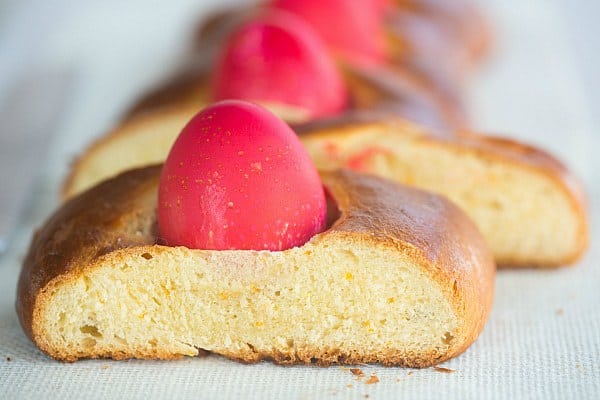 Greek Easter Bread [Tsoureki] | browneyedbaker.com #recipe #Greek #Easter