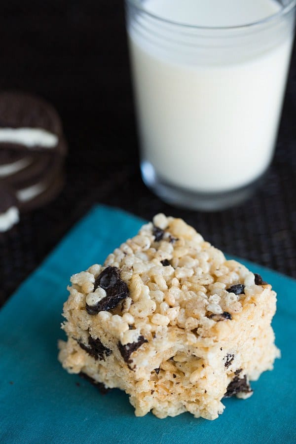 OREO Rice Krispies Treats | browneyedbaker.com #recipe