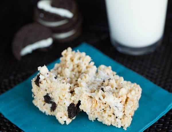 OREO Rice Krispies Treats | browneyedbaker.com #recipe