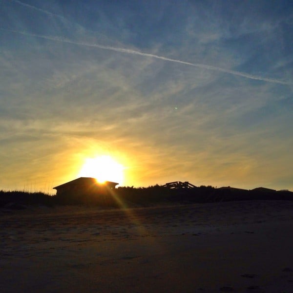 sunset at the beach