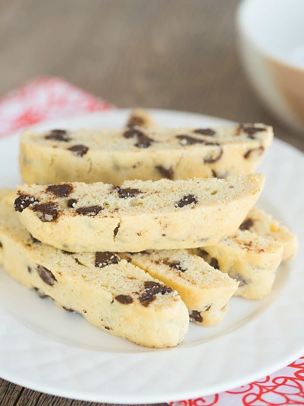 Chocolate Chip Biscotti | browneyedbaker.com #recipe