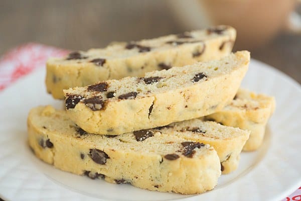 Chocolate Chip Biscotti | browneyedbaker.com #recipe