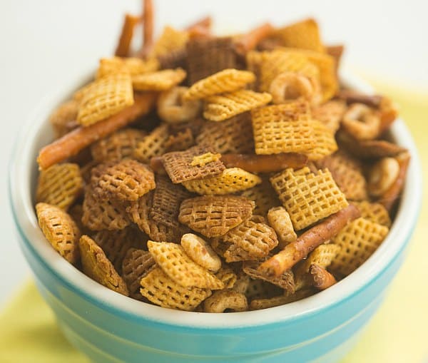 Homemade Chex Mix | browneyedbaker.com #recipe