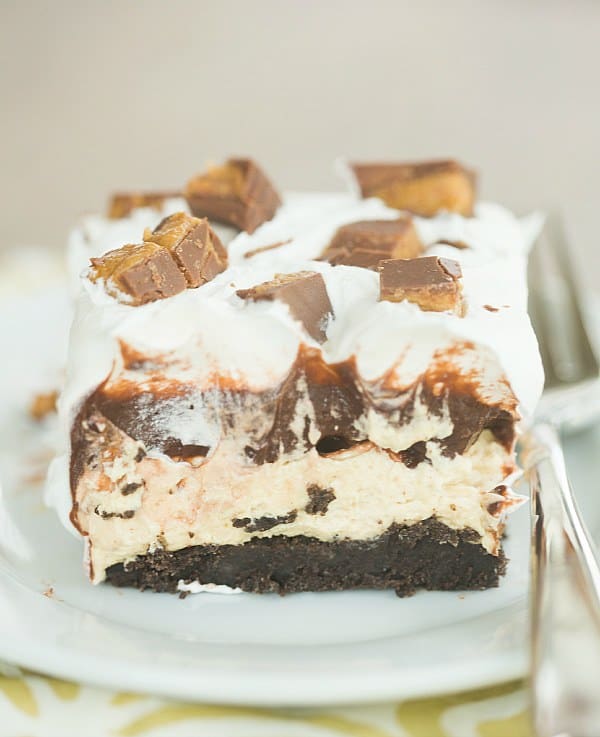 Peanut Butter Cup Icebox Cake | browneyedbaker.com #recipe #nobake