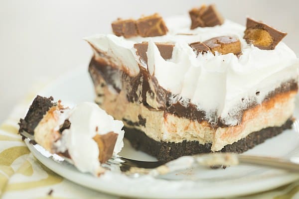 Peanut Butter Cup Icebox Cake | browneyedbaker.com #recipe #nobake