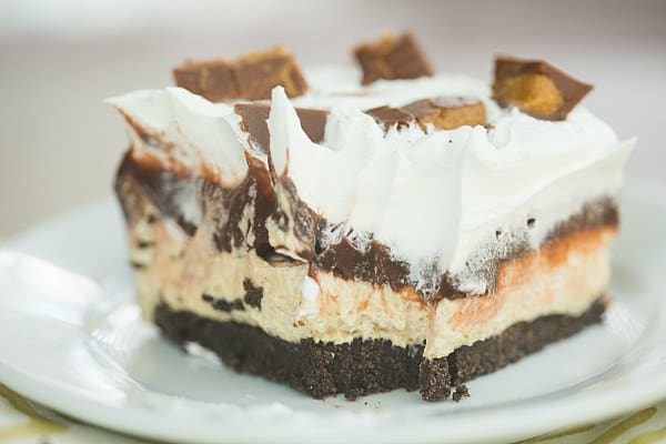Peanut Butter Cup Icebox Cake | browneyedbaker.com #recipe #nobake