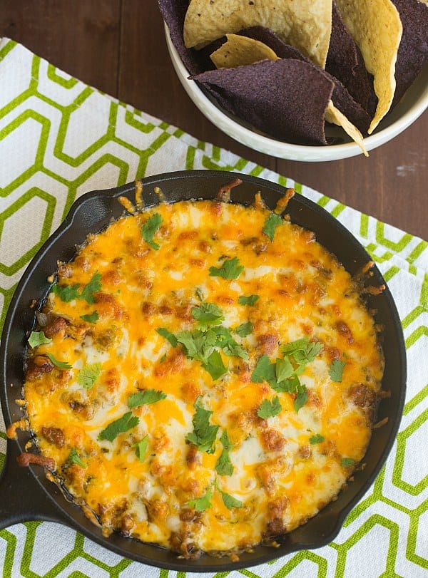 Queso Fundito | browneyedbaker.com #recipe #CincodeMayo