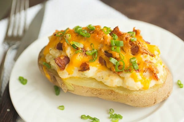 The Best Twice Baked Potatoes | browneyedbaker.com #recipe