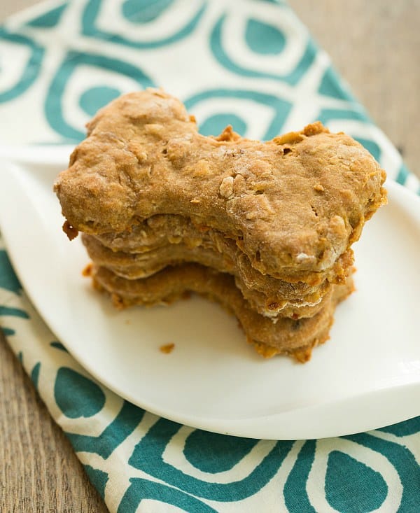 Homemade Peanut Butter-Bacon Dog Treats | browneyedbaker.com