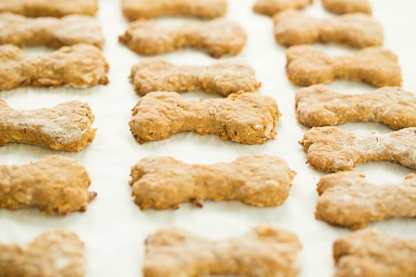 Homemade Peanut Butter-Bacon Dog Treats | browneyedbaker.com