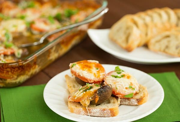 Marinated and Baked Portobello-Tomato Appetizer | browneyedbaker.com