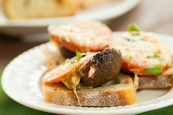 Marinated and Baked Portobello-Tomato Appetizer | browneyedbaker.com