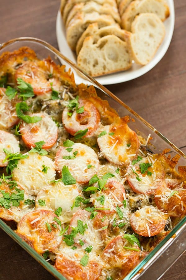 Marinated and Baked Portobello-Tomato Appetizer | browneyedbaker.com