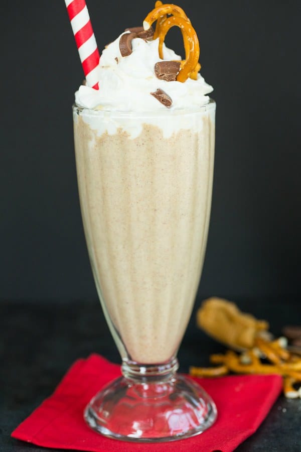 Chubby Hubby Milkshake | browneyedbaker.com #recipe