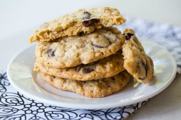 Oatmeal-Dark Chocolate & Coconut Cookies | browneyedbaker.com #recipe