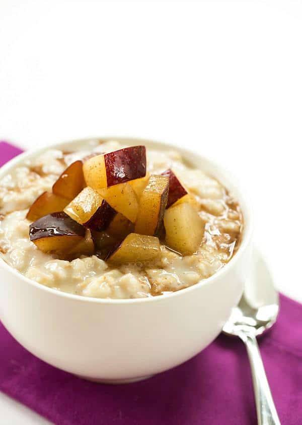 Overnight Chilled Plum-Oatmeal | browneyedbaker.com #recipe