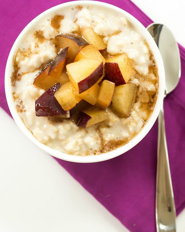 Overnight Chilled Plum-Oatmeal | browneyedbaker.com #recipe
