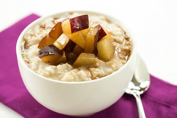 Overnight Chilled Plum-Oatmeal | browneyedbaker.com #recipe