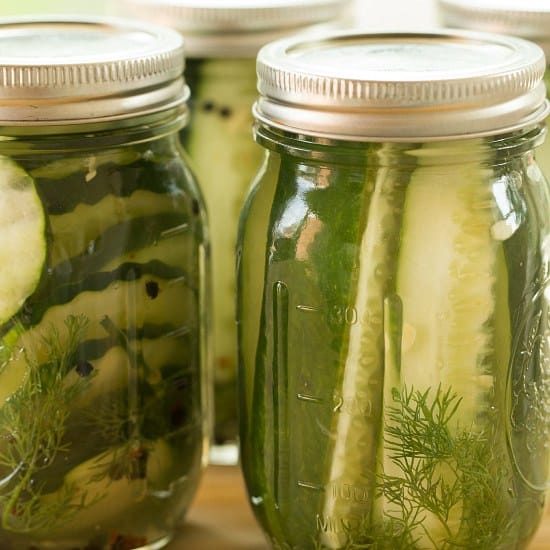 Quick & Easy Refrigerator Dill Pickles | browneyedbaker.com #recipe #summer #canning