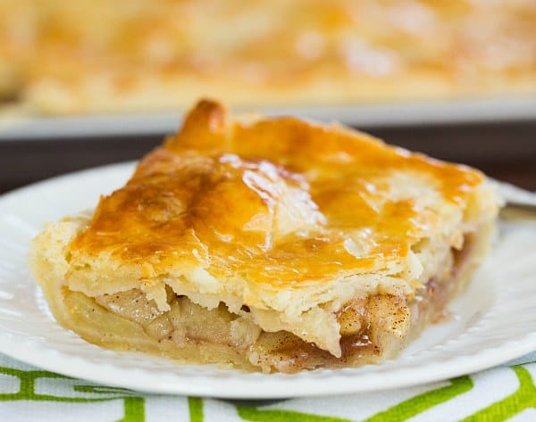 Apple Slab Pie - Perfect for serving a crowd! | browneyedbaker.com #recipe