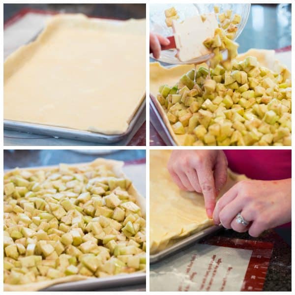 Apple Slab Pie - Perfect for serving a crowd! | browneyedbaker.com #recipe