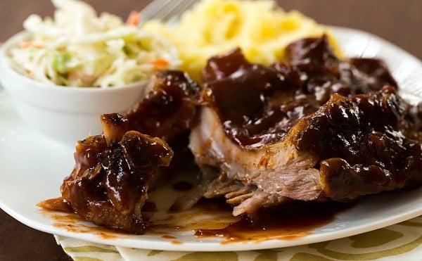 Crock-Pot BBQ Ribs - The easiest, most flavorful ribs you'll ever make at home! | browneyedbaker.com #slowcooker #recipe