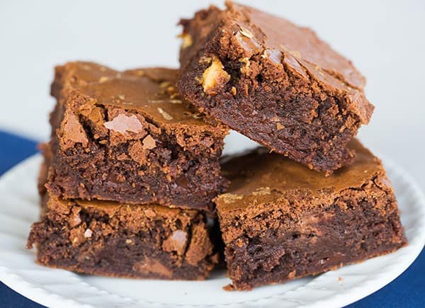 Ultimate Triple Chocolate Chip Brownies | browneyedbaker.com