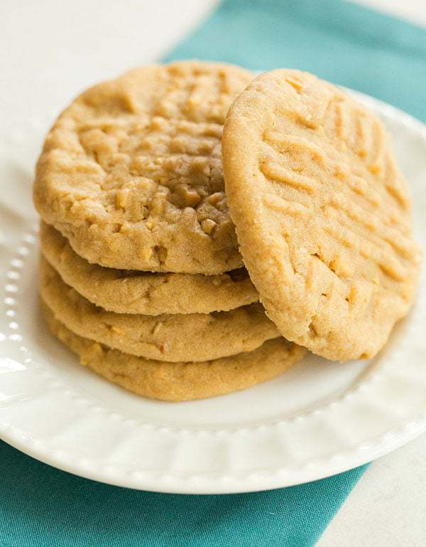 Chunky, Chewy Peanut Butter Cookies | browneyedbaker.com