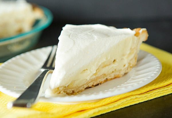 Banana Cream Pie - The pastry cream is INFUSED with bananas for supreme flavor! | browneyedbaker.com