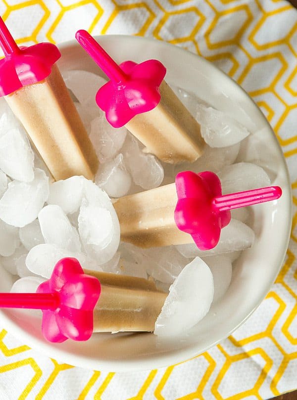 Banana Popsicles - Only four ingredients! | browneyedbaker.com