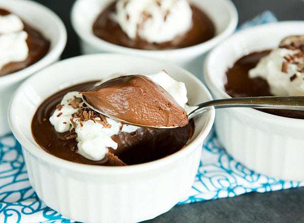 Chocolate Pots de Creme recipe - The most decadent chocolate dessert you might ever find! | browneyedbaker.com