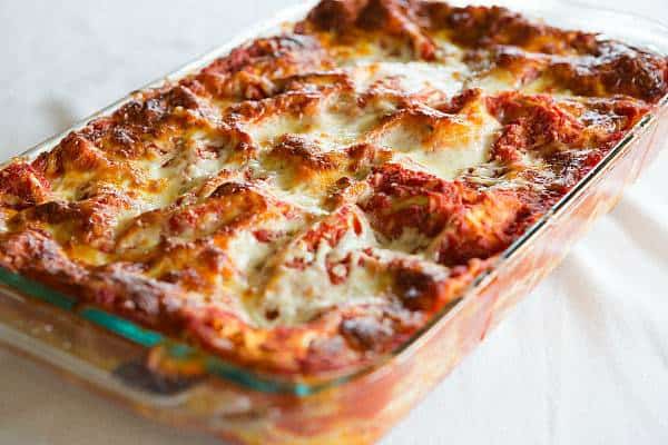 Classic Lasagna Recipe - Layers upon layers of noodles, sauce and lots of cheese! | browneyedbaker.com