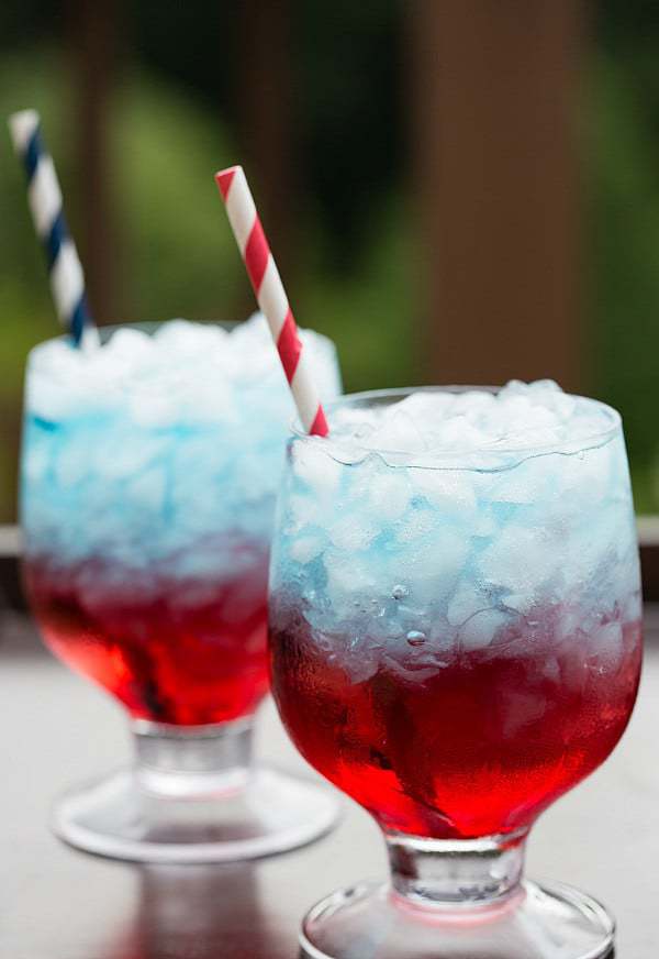 Red, White & Blue Layered Drinks for the 4th of July! | browneyedbaker.com