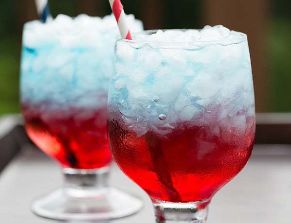 Red, White & Blue Layered Drinks for the 4th of July! | browneyedbaker.com
