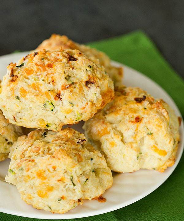 Cheesy Zucchini and Sun-Dried Tomato Scones | browneyedbaker.com