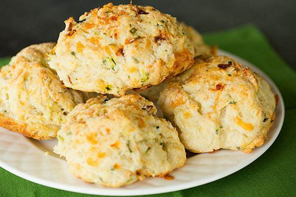 Cheesy Zucchini and Sun-Dried Tomato Scones | browneyedbaker.com