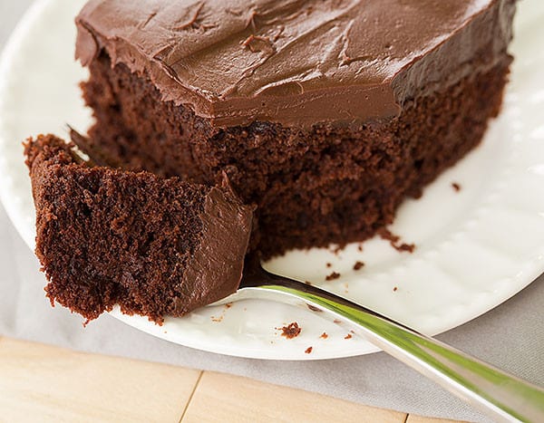 Chocolate Cake with Whipped Mocha Ganache Frosting | browneyedbaker.com